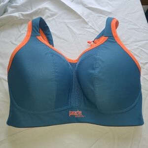 28E Panache Blue Grey and Coral Sports Bra